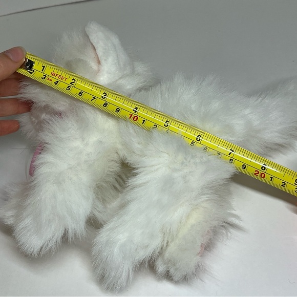 Tyco Kitty Kitty Kittens White Persian Purring Cat Plush Name Tag Colar Vtg 90s - Picture 4 of 13